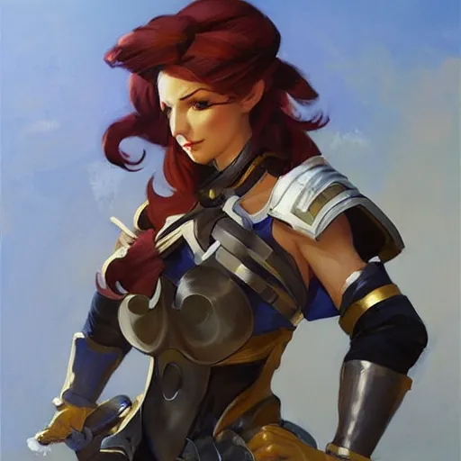 Prompt: greg manchess portrait painting of partially armored sallya from fire emblem as overwatch character, medium shot, asymmetrical, profile picture, organic painting, sunny day, matte painting, bold shapes, hard edges, street art, trending on artstation, by huang guangjian and gil elvgren and sachin teng