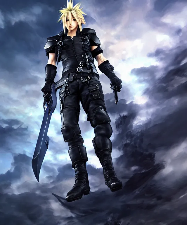 Image similar to cloud strife, crisp 8 k line art, digital painting, artstation, unreal engine, octane render, emissive lighting, concept art, matte, sharp focus, hyper realistic lighting, illustration, art by ayami kojima