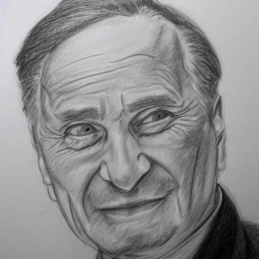 Image similar to piero angela pencil drawing