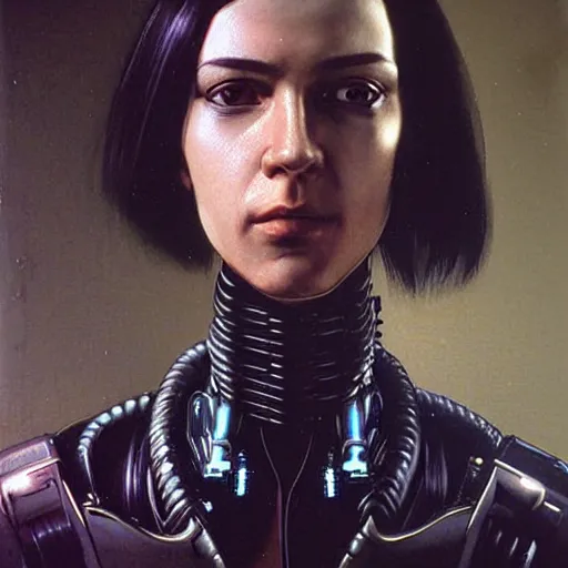 Prompt: portrait of a character from the game cyberpunk 2 0 7 7, ( ( ( art by caravaggio ) ) ), cybernetic implant, award winning, masterpiece, intricate, dramatic light, detailed face, highly detailed, asymmetrical, dark, 1 6 th century