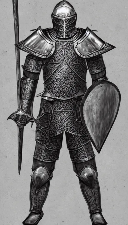 Image similar to digital art of a knight in full plate armor,chivalrous,imposing,heroic,intricate and beautiful armor,high quality artwork,4k