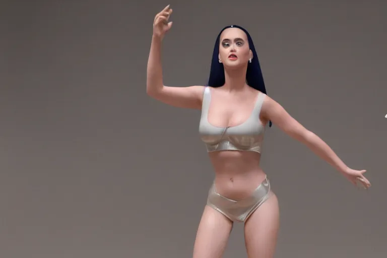 Image similar to an 8 k perfectly detailed studio lit full body symmetric!! front pose film still of katy perry as venus de milo