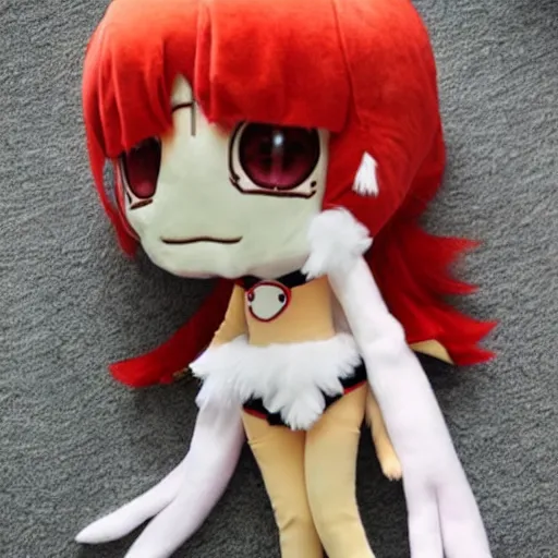 Prompt: very cute fumo plush of a cyclops monstergirl, anime girl