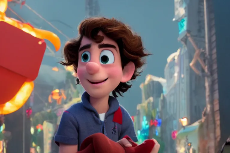 Prompt: timothee chalamet plays ralph in the live action adaptation of disney's wreck - it ralph, red weapon 8 k s 3 5, cooke anamorphic / i lenses, highly detailed, cinematic lighting