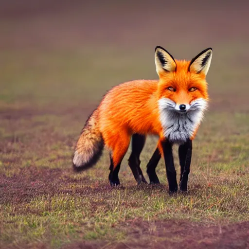 Image similar to a fox made of fire, 8 k award - winning photography