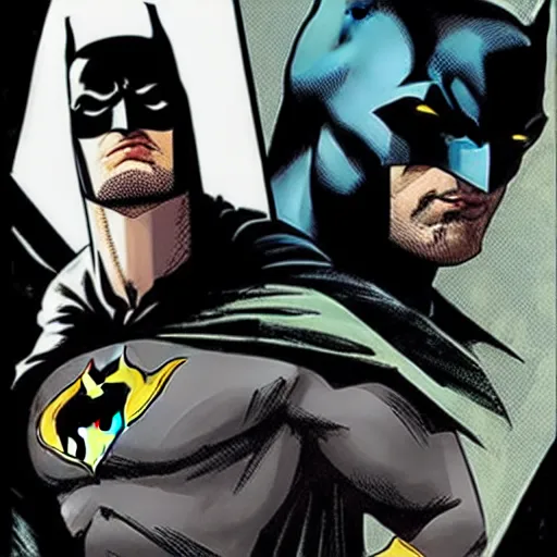 Image similar to style of Rafael Albuquerque comic art, Batman portrait