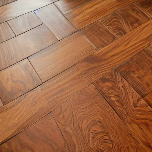 Prompt: Photograph of home interior with fractal hardwood flooring patterns