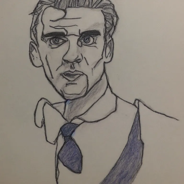 Image similar to jordan peterson drawn by a my little pony fan, crayon on paper