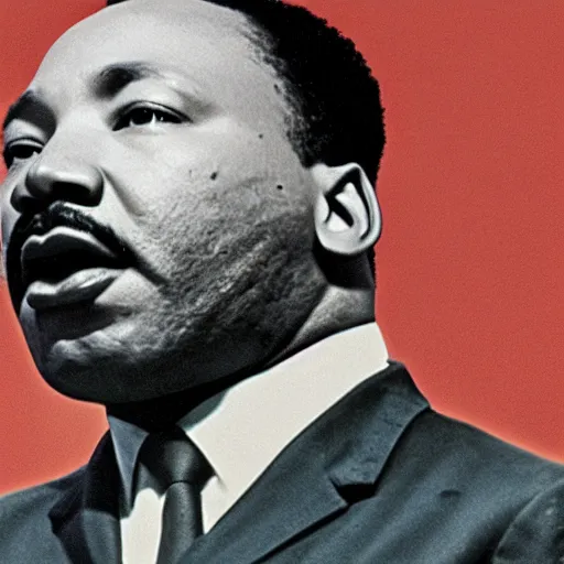Prompt: detailed realistic portrait, Martin Luther King gives 'I have a dream' speech,
