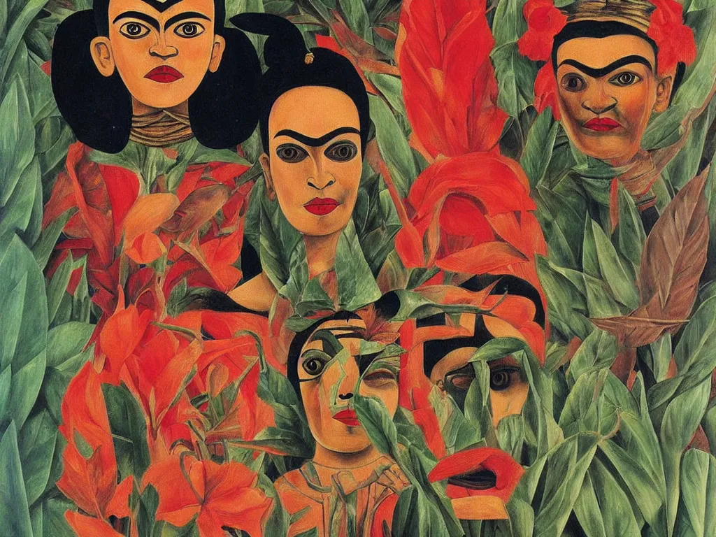 Image similar to Mukujd dance mask. Painting by Beskinski, Frida Kahlo