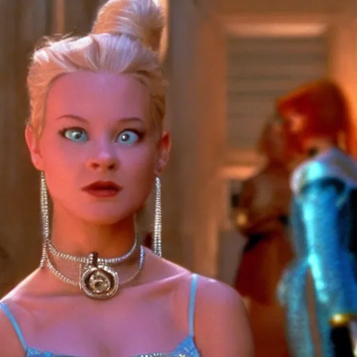 Image similar to A still of Cinderella in the Fifth Element (1997), directed by Luc Besson 4k