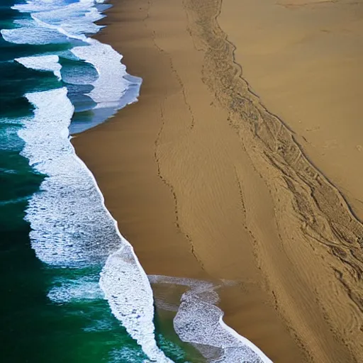 Prompt: sand dunes meeting the ocean, gorgeous, high detail, perfect lighting, aerial shot