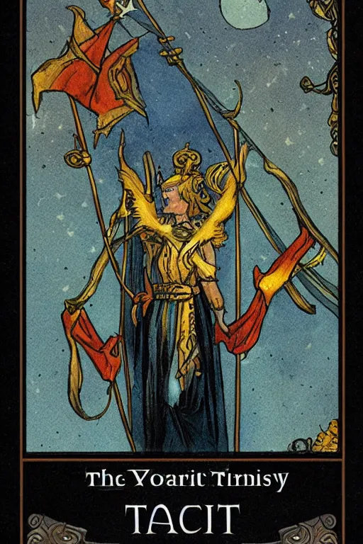 Image similar to tarot card character, fantasy