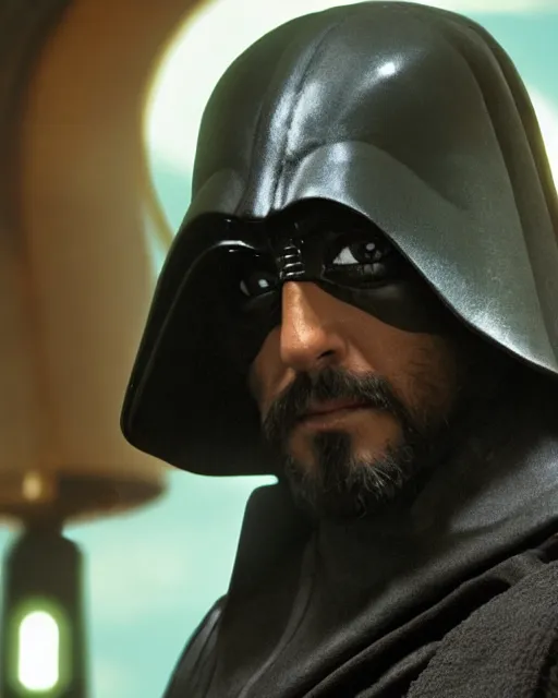 Image similar to close - up of darth caedus from star wars legends, movie still frame, promotional image, imax 7 0 mm footage