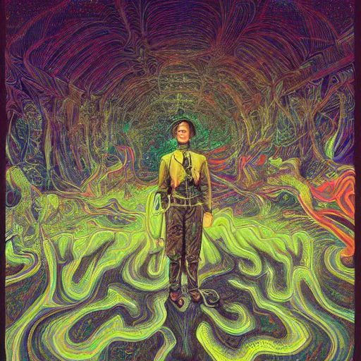 Prompt: illusionary deepdream psychedelic apophasis of the civil war 8 k by victo ngai hyperrealism photo - realistic lifelike
