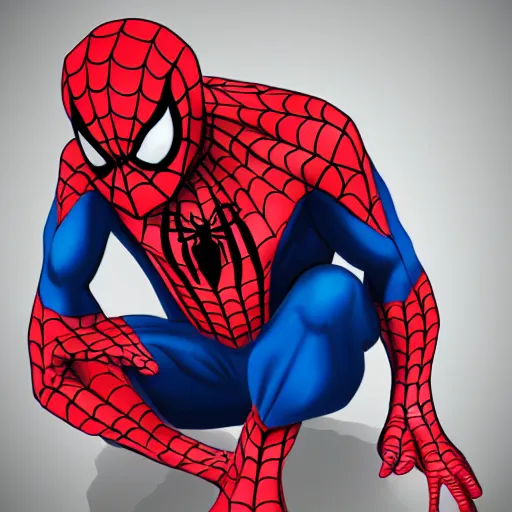 Image similar to spiderman crying by himself