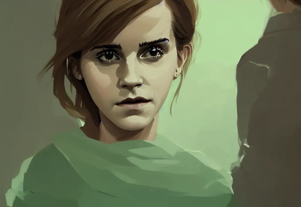 Image similar to emma watson as candidate into presidents of us, epic debates, presidental elections candidates, cnn, fox news, fantasy, by atey ghailan, by greg rutkowski, by greg tocchini, by james gilleard, by joe gb fenton, dynamic lighting, gradient light green, brown, blonde cream, salad and white colors in scheme, grunge aesthetic