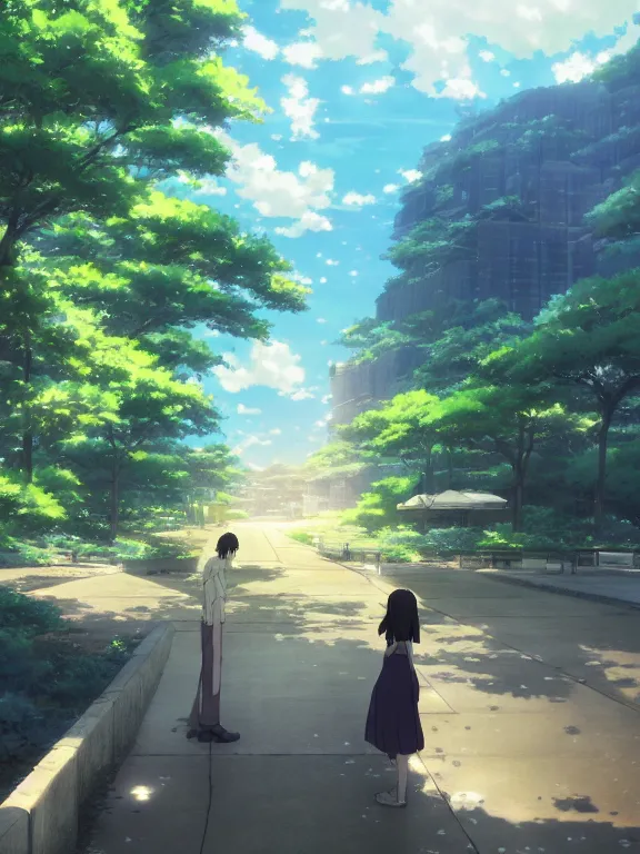 Prompt: makoto shinkai