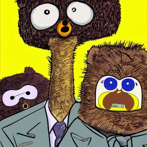 Prompt: portrait of flat eric and mr. oizo in multiverse, photorealism, 9 0 s comics style, digital art, 8 k