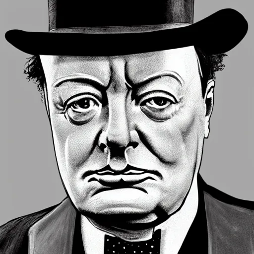 Image similar to winston churchill as iron man, highly detailed, full length portrait, photorealistic face, hd