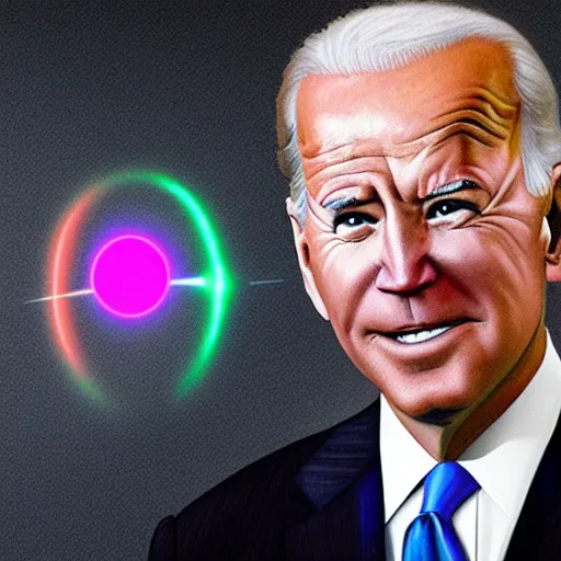 Prompt: joe biden with glowing laser eyes, artstatiom