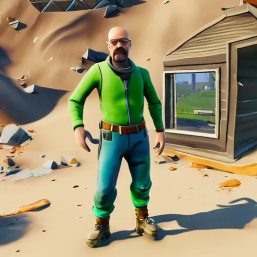 Image similar to walter white in fortnite