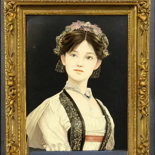 Image similar to character portrait of a Victorian princess, Akihito Yoshida