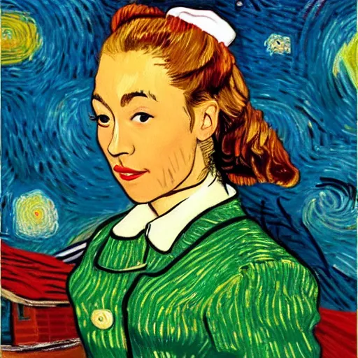 Image similar to painting of remy lacroix, van gogh style