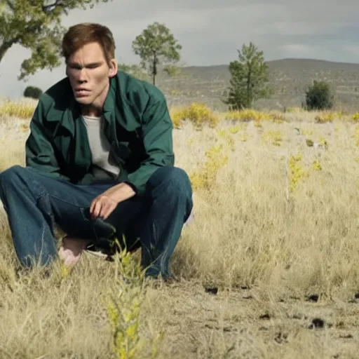 Image similar to Live Action Still of Jerma in Breaking Bad, real life, hyperrealistic, ultra realistic, realistic, highly detailed, epic, HD quality, 8k resolution, body and headshot, film still