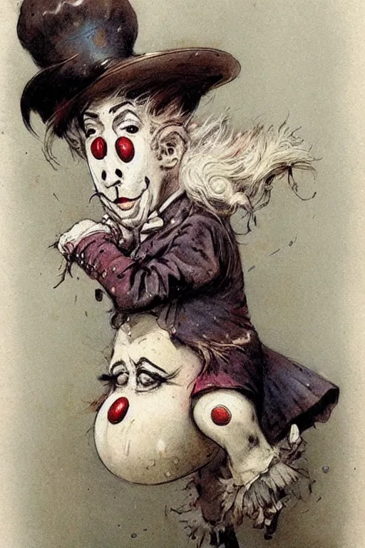 Image similar to ( ( ( ( ( 1 9 5 0 s french clown. muted colors. ) ) ) ) ) by jean - baptiste monge!!!!!!!!!!!!!!!!!!!!!!!!!!!