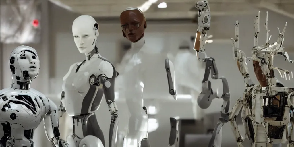 Image similar to the humanoid robot dances in the american tv series westworld