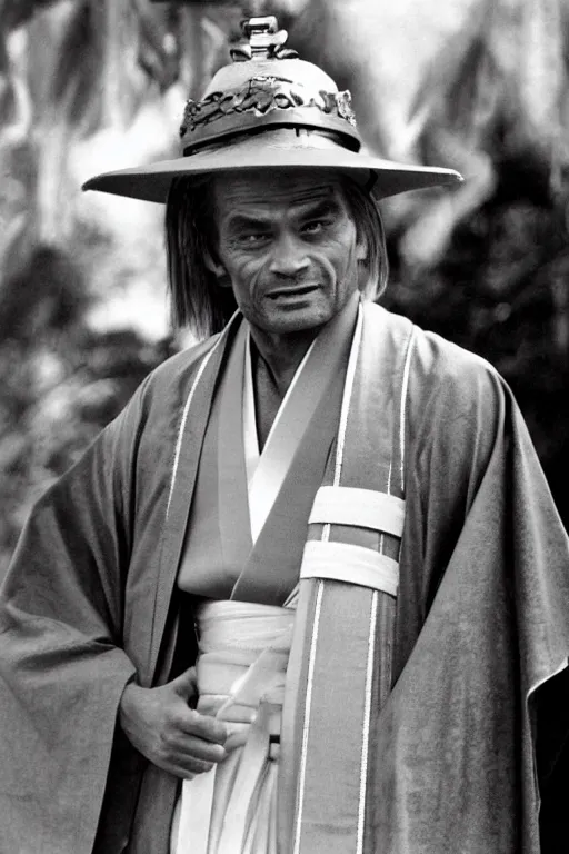 Image similar to terence hill dressed as a shinto priest