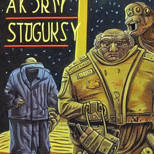 Image similar to illustration for arkady and boris strugatsky's books