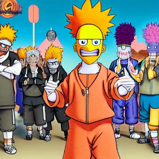 Prompt: beaker the muppet in the Naruto universe