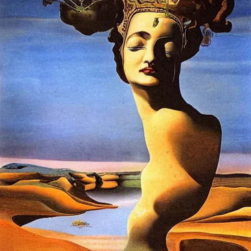 Prompt: goddess, earth, salvador dali