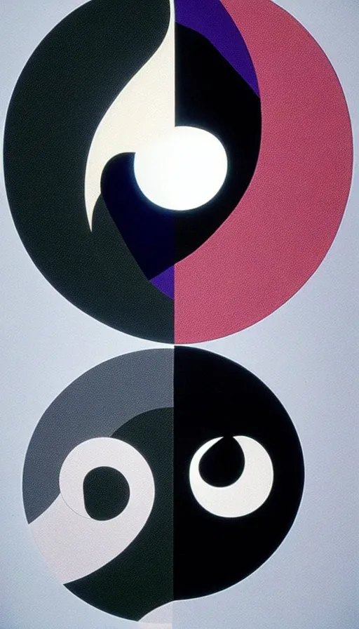 Image similar to Abstract representation of ying Yang concept, by Akira Toriyama