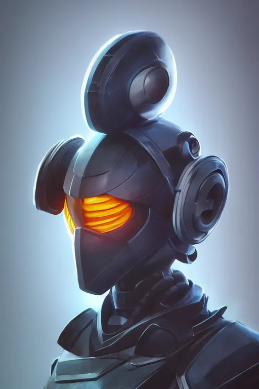 Image similar to epic robot ninja mask helmet stylized as fornite style game design fanart by concept artist gervasio canda, behance hd by jesper ejsing, by rhads, makoto shinkai and lois van baarle, ilya kuvshinov, rossdraws radiating a glowing aura global illumination ray tracing hdr render in unreal engine 5