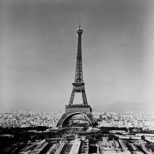 Image similar to The Eiffel Tower situated in Mexico City in 1945