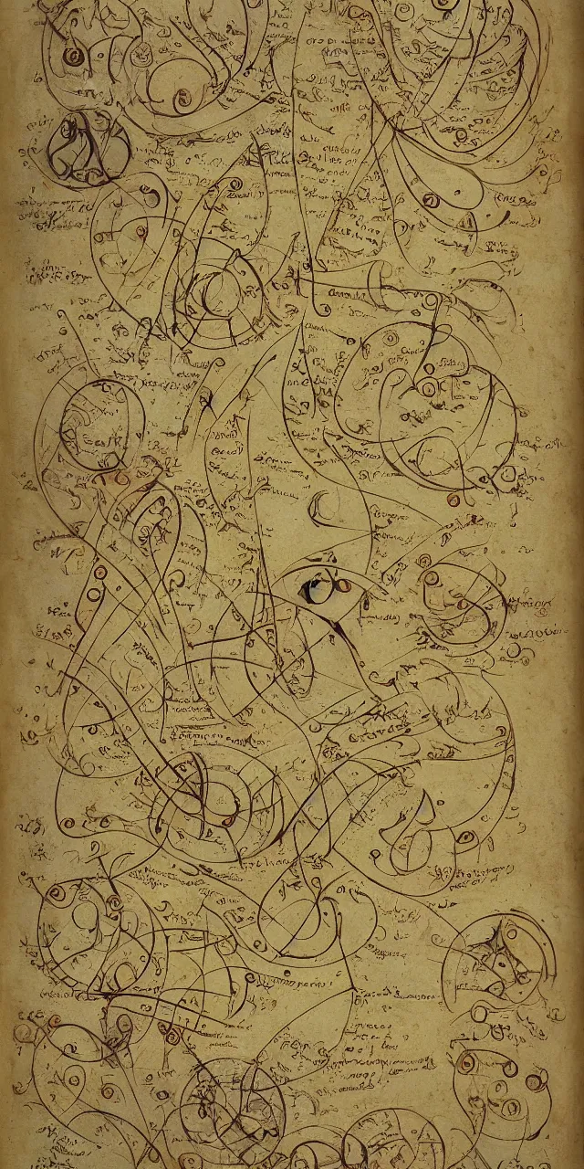 Prompt: an open page of the voynich manuscript, depicting a digital painting of a human, golden ratio, symmetry, extremely detailed, hyperrealistic, paper texture, professional drawing, epic highlights, full colors