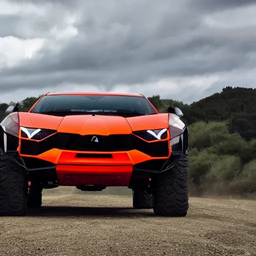 Prompt: photo of a lamborghini - pickup - truck