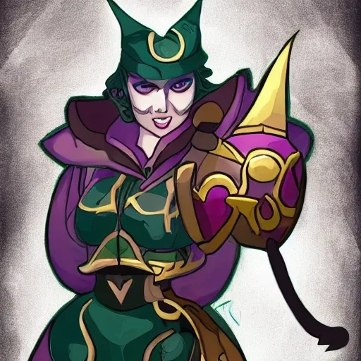 Image similar to a portrait of lucky luck in the style of arcane league of legends