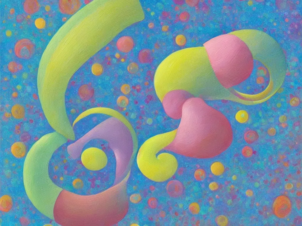 Prompt: snail architecture. Painting by Agnes Pelton