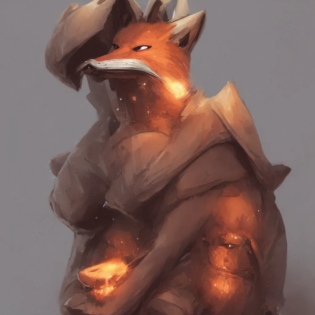 Image similar to an anthropomorphic fox wearing a hoodie and anonymous mask, concept art, digital painting, highly detailed, style by jordan grimmer and greg rutkowski, illustration