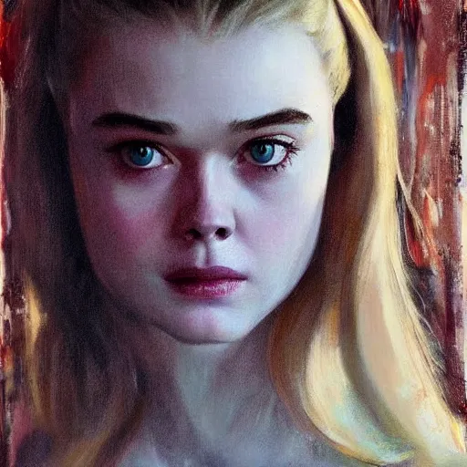 ultra realistic portrait painting of elle fanning as a | Stable ...