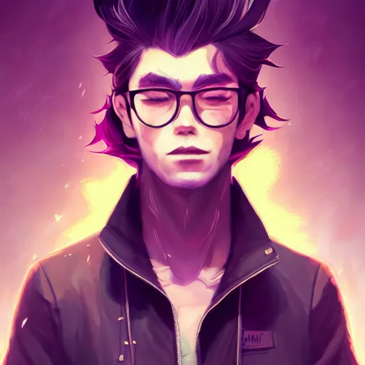 Image similar to a portrait of a handsome punkrocker, art by lois van baarle and loish and ross tran and rossdraws and sam yang and samdoesarts and artgerm and saruei, digital art, highly detailed, intricate, sharp focus, Trending on Artstation HQ, deviantart, unreal engine 5, 4K UHD image