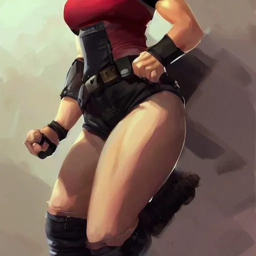 Prompt: portrait of a beautiful muscular tifa lockhart with plump lips in team fortress 2 style, tragic, elegant, fantasy, hd shot, digital portrait, beautiful, artstation, comic style, by artgerm, guy denning, jakub rozalski, magali villeneuve and charlie bowater