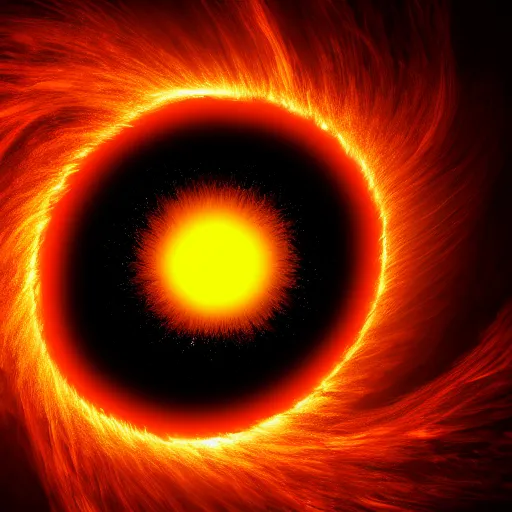 Image similar to Human Eye as a Blackhole with sparks