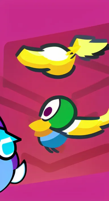 Prompt: cool laser theme flappy bird style app background artwork, digital art, award winning