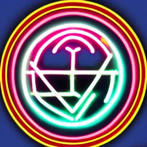 Prompt: neon sigil logo