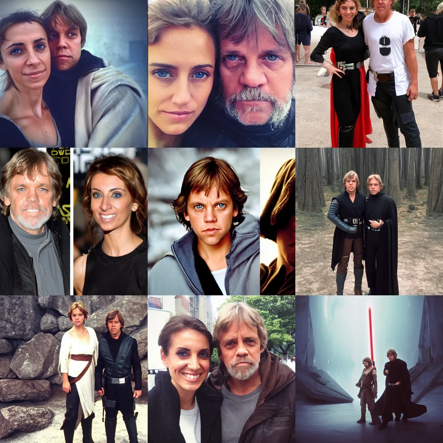 Prompt: Luke Skywalker and Neda Spasova